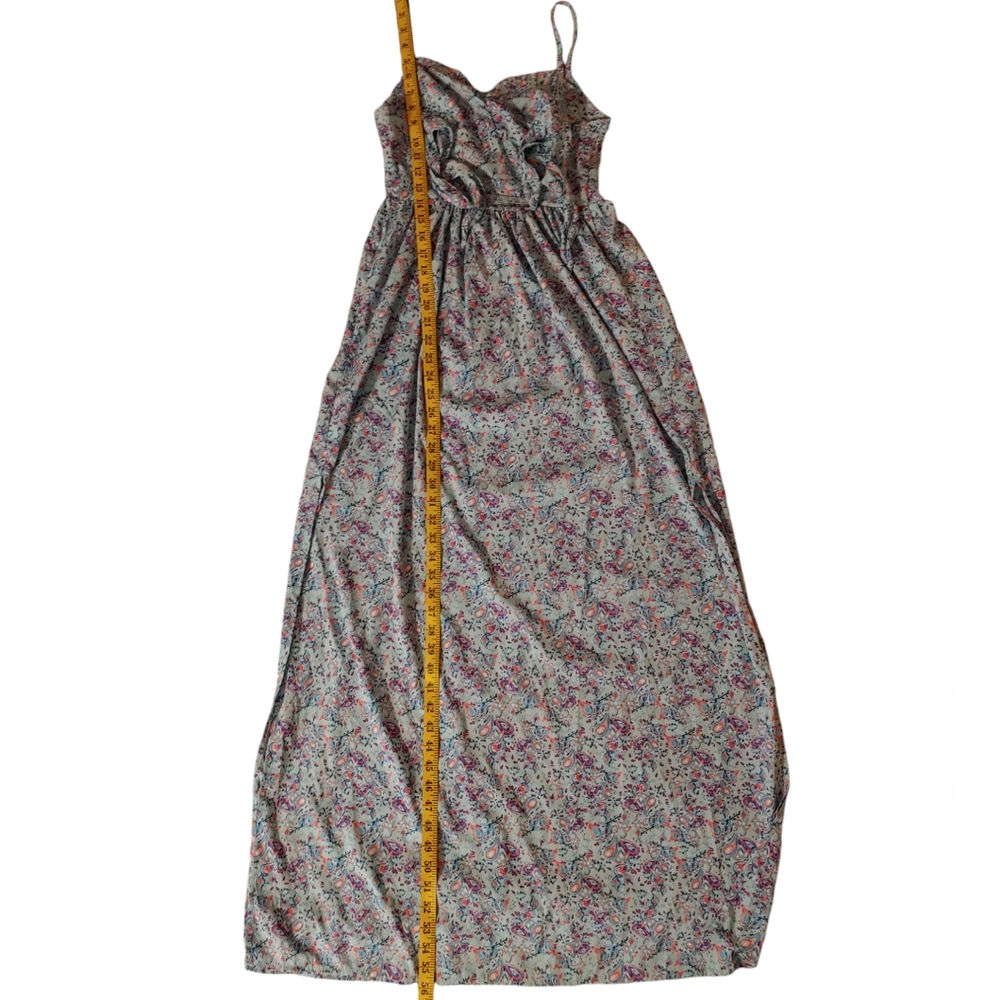 Arizona Jeans Co Maxi Dress Spaghetti Straps Double Tie Back Split Side … - Picture 11 of 11